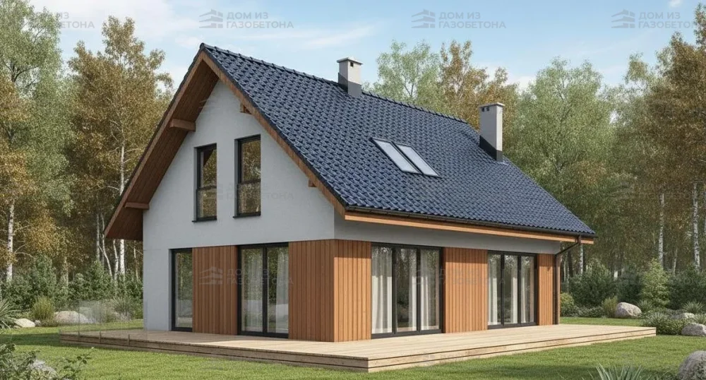 Проект Двухэтажный дом 10 на 9, 116 м2