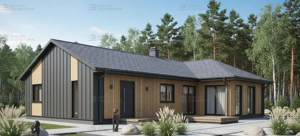 Проект Одноэтажный дом 13 на 18, 131 м2