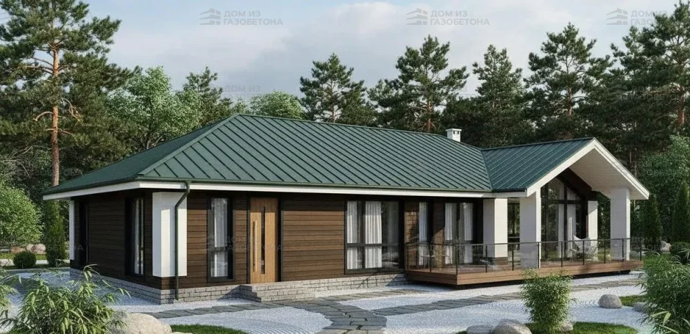 Проект Одноэтажный дом 14 на 20, 169 м2